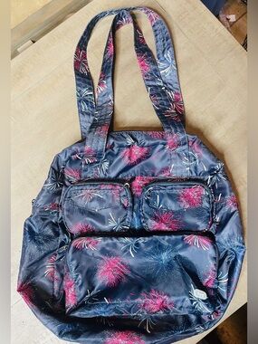 LUG Puddle Jumper Lightweight Tote Bag Shoulder Bag Packable Carry All Fireworks